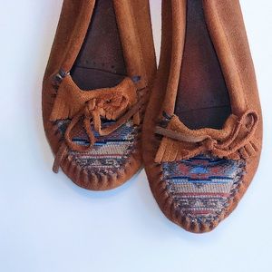 Leather Minnetonka moccs-size 11
